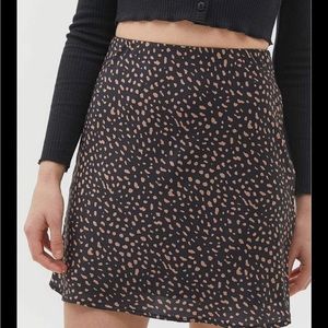 Urban Outfitters Rosa Satin Slip Mini Skirt